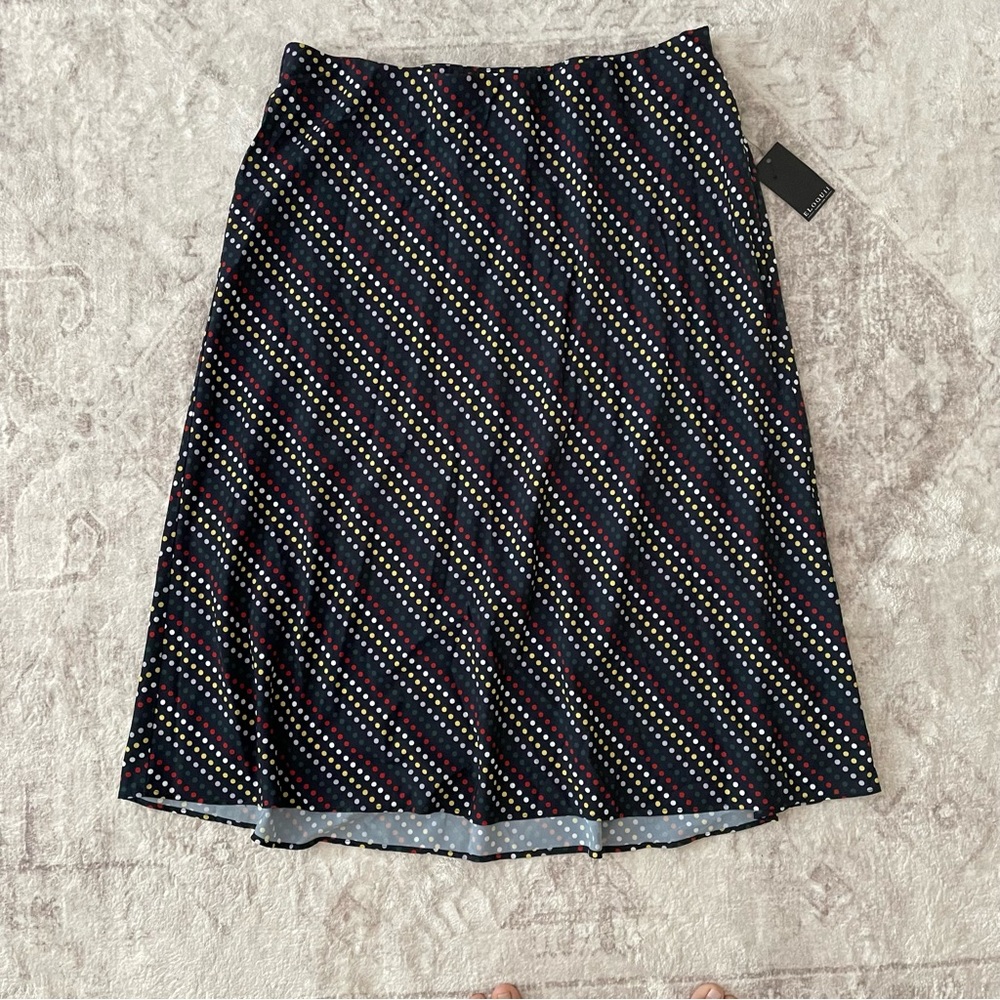 Eloquii Slip On A Line Polka Dot Multicolor Skirt Size‎ 18 New